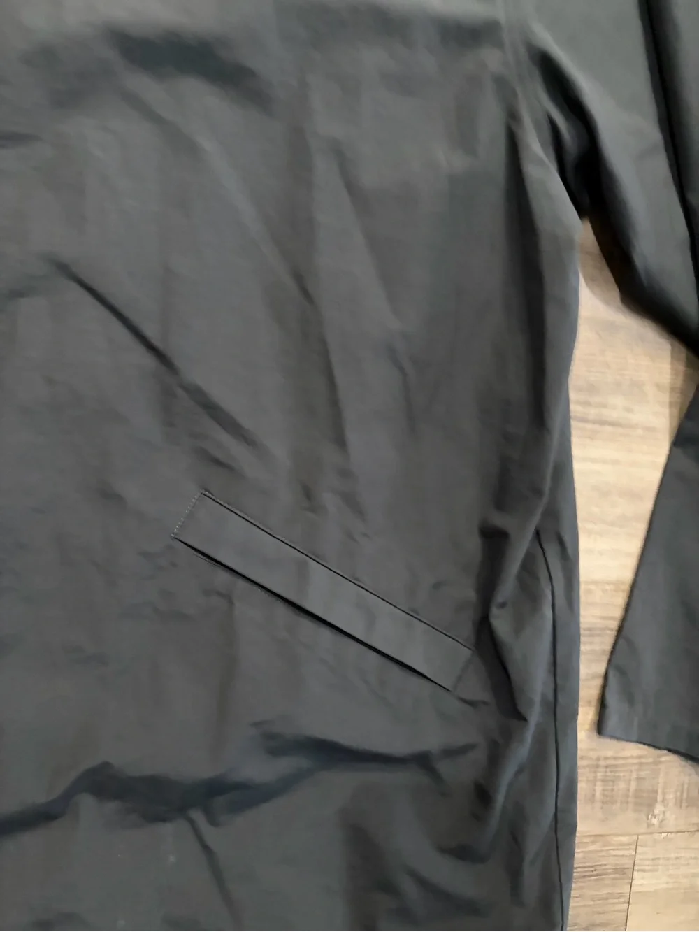 Fear of God Essentials BlacFear of God Essentials Black Nylon Windbreaker Jacket